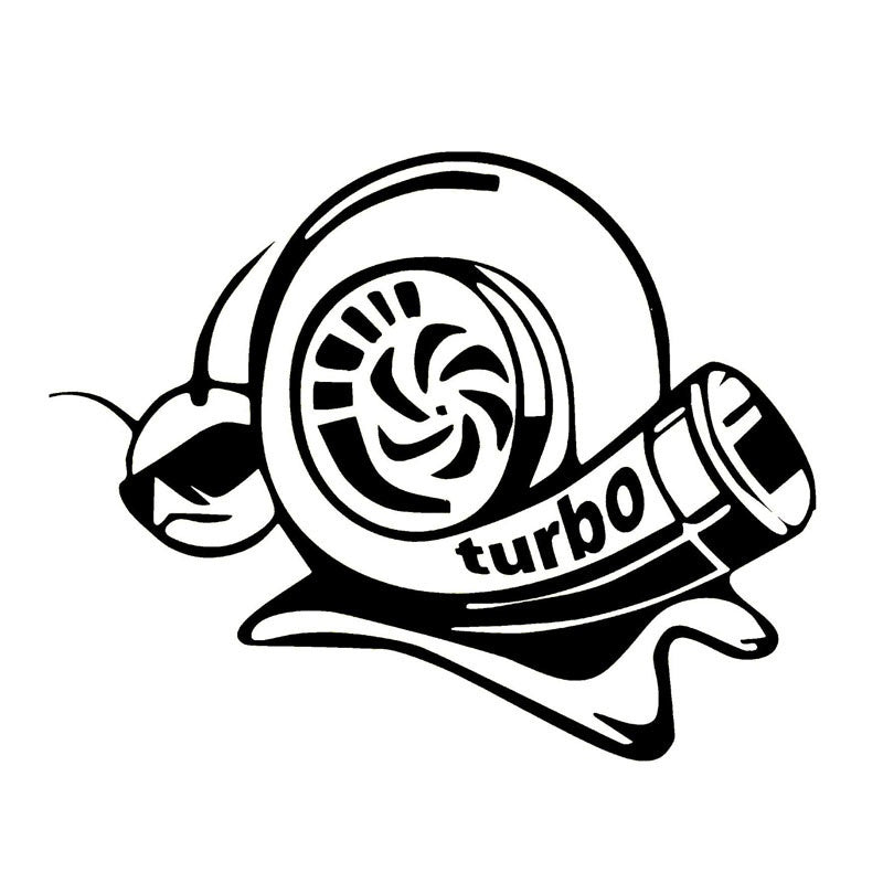 17.8CM*14.1CM Vinyl Decal Funny Car Sticker Turbo Super Snail Black Silver C10-00965