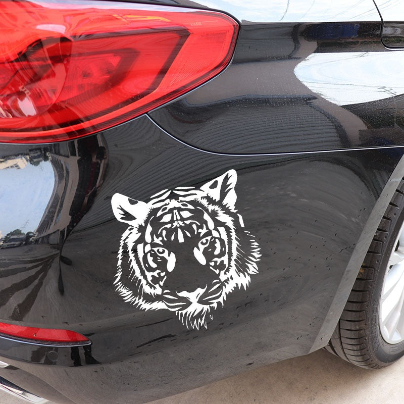 20X20CM POWERFUL TIGER HEAD Motorcycle Vinyl Decal Car Sticker Personality Car-styling S6-2033