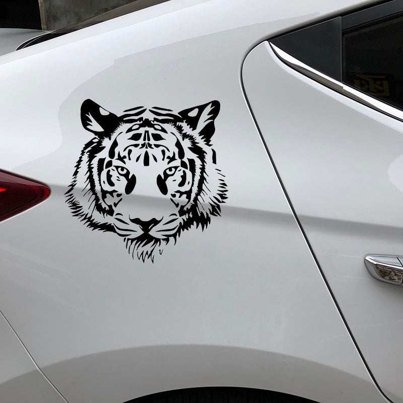 20X20CM POWERFUL TIGER HEAD Motorcycle Vinyl Decal Car Sticker Personality Car-styling S6-2033