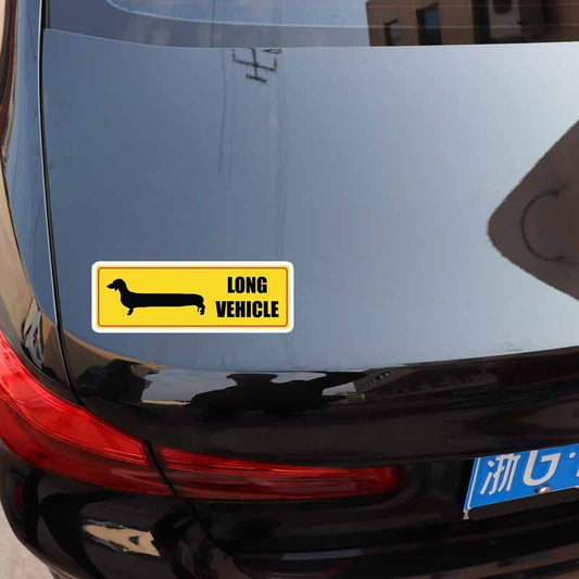 14.3CM*4.6CM Funny Dog LONG VEHICLE  Decal Body Car Sticker