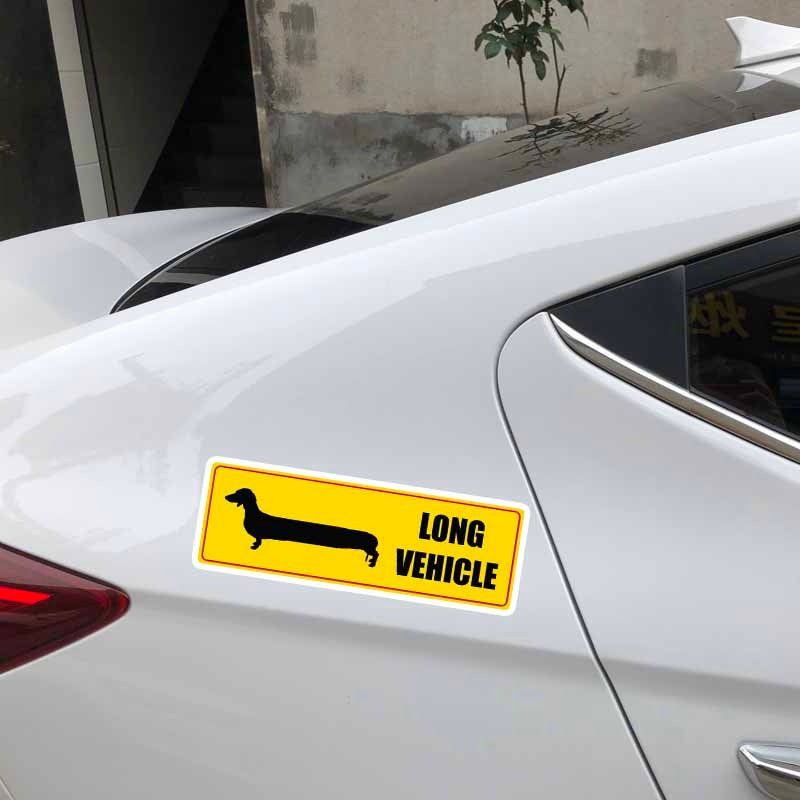 14.3CM*4.6CM Funny Dog LONG VEHICLE  Decal Body Car Sticker