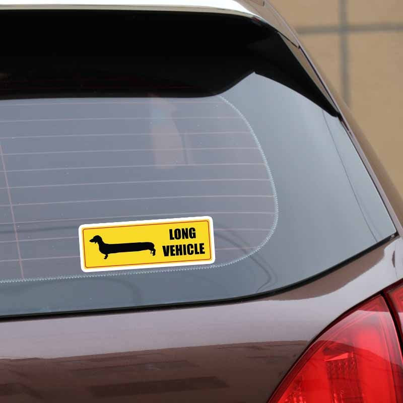 14.3CM*4.6CM Funny Dog LONG VEHICLE  Decal Body Car Sticker