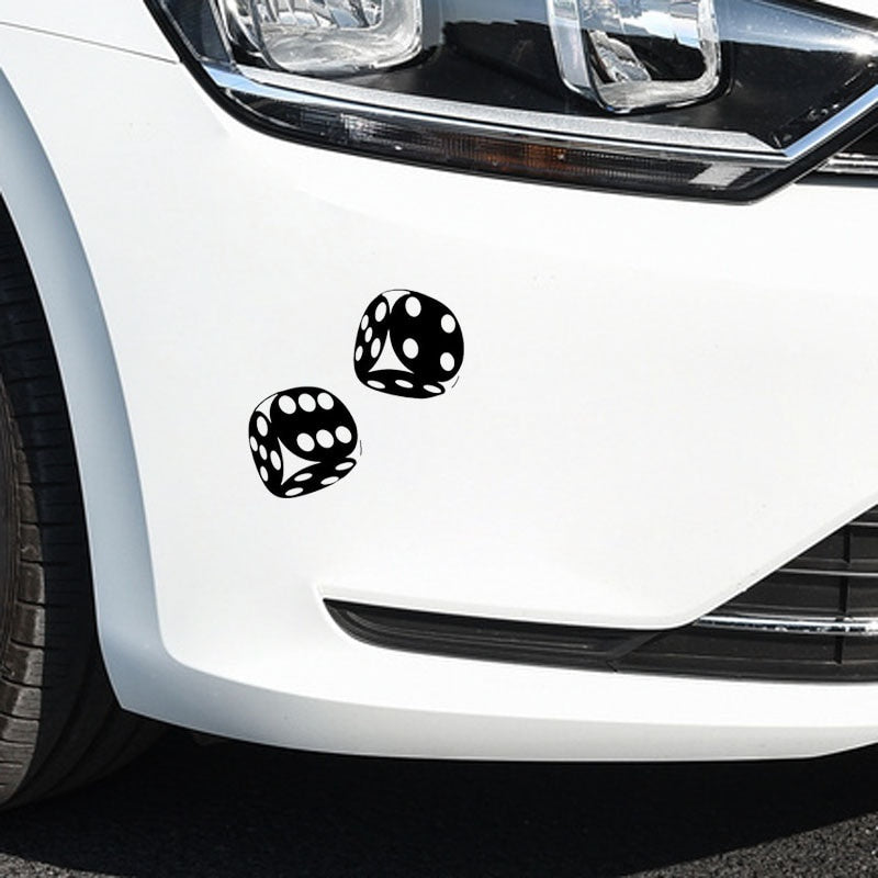 13.4*13CM Interesting Car Sticker Casino Poker Dice High Quality Decoration Vinyl Graphic C12-0060