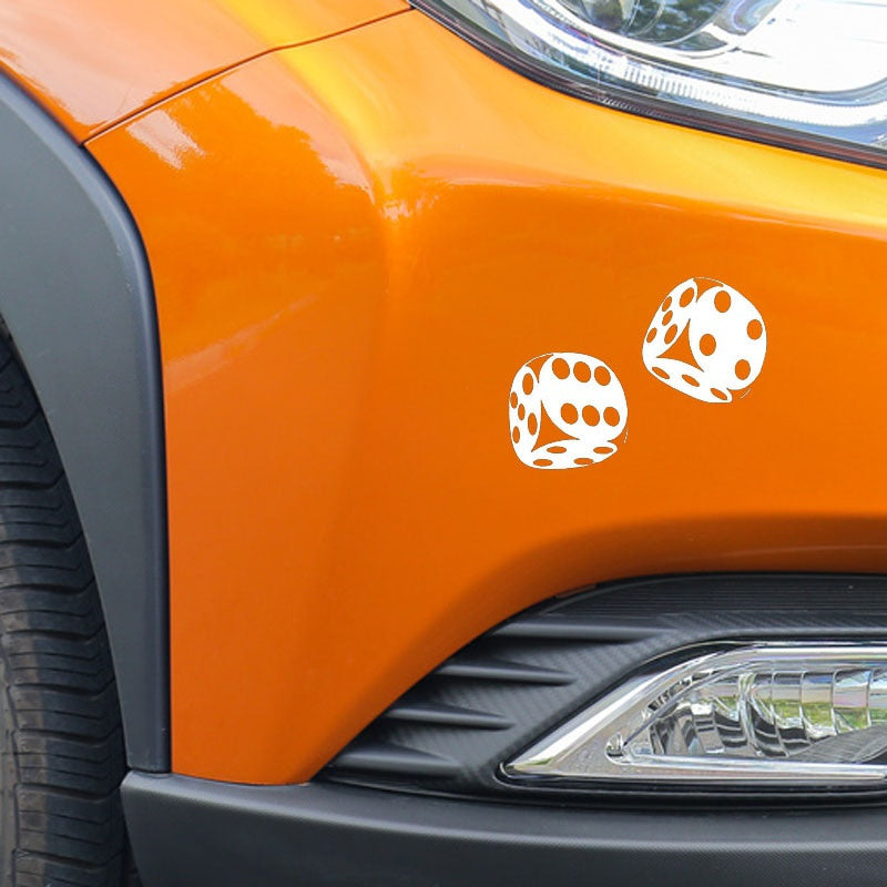 13.4*13CM Interesting Car Sticker Casino Poker Dice High Quality Decoration Vinyl Graphic C12-0060