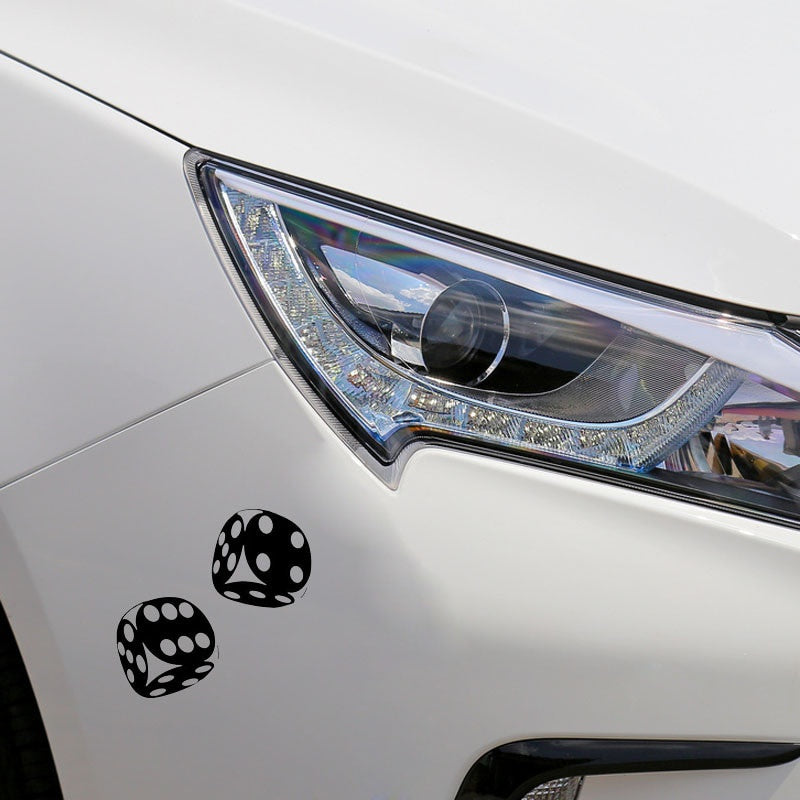 13.4*13CM Interesting Car Sticker Casino Poker Dice High Quality Decoration Vinyl Graphic C12-0060