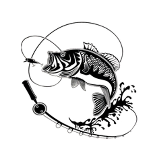17.9CM*17.9CM Creative Fishing Silhouette Car Sticker Vinyl Decal Black/Silver Decor S9-0719