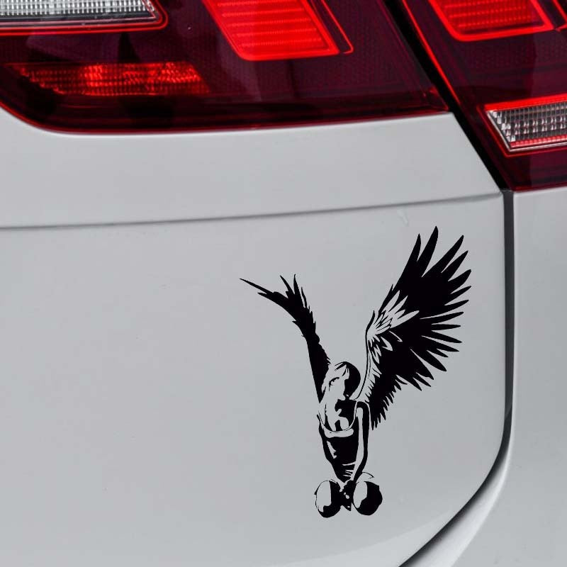 14.3*11.7CM Beautiful Elegant Angel Car Sticker High Quality Covering The Body Decal Black/Silver C20-1308