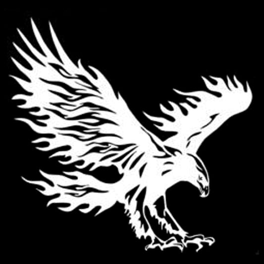 14.4cm*13.8cm Animal Eagle Car-Styling Motorcycle Car Sticker Vinyl Decal Black/Silver S3-6495