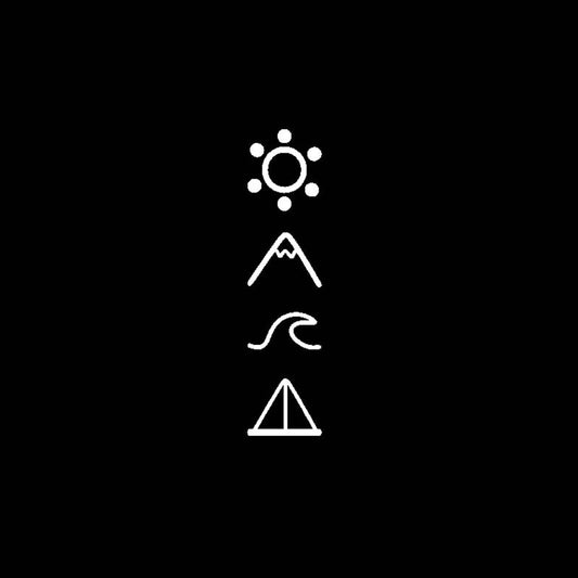 3.1CM*12.7CM Adventure Travel Mountains Vinyl Motorcycle Car Sticker Decals Black/Silver C13-000440