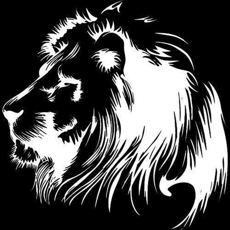 19.5X20CM Meditation Lion Vinyl Decals Car Sticker Motorcycle Individualization Car-styling S6-2108