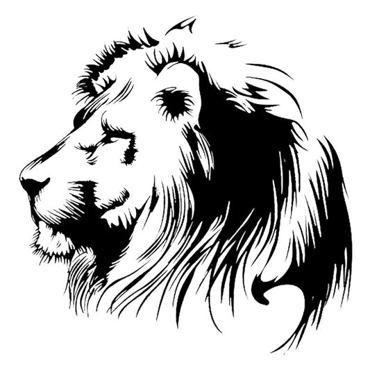 19.5X20CM Meditation Lion Vinyl Decals Car Sticker Motorcycle Individualization Car-styling S6-2108
