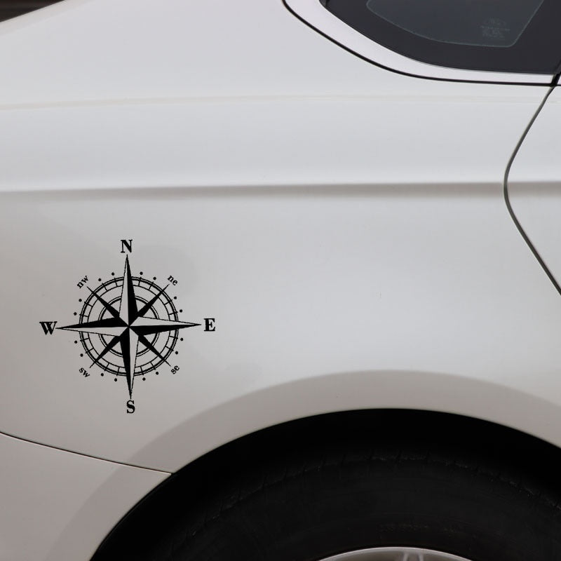 15cm*15cm Art Design Vinyl NSWE Compass Car Stickers Decals Black/Silver S6-3505