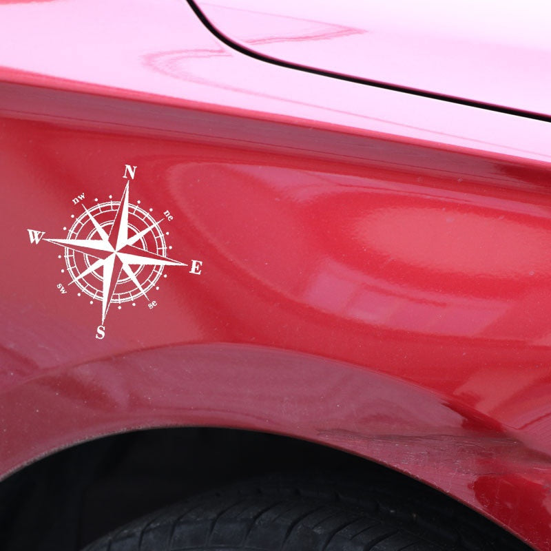 15cm*15cm Art Design Vinyl NSWE Compass Car Stickers Decals Black/Silver S6-3505