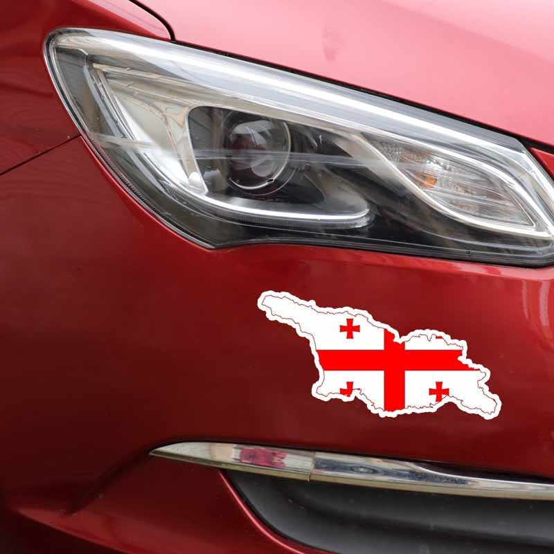 14.5CM*7.3CM Creative Car Styling Georgia Flag Map StickerS Motorcycle Car Accessories