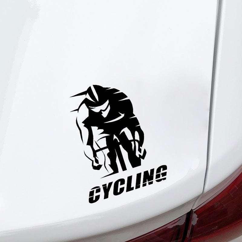 12.7M*16.7CM Cycling Words Cyclist Race Bike Sport Car Sticker Fashion Vinyl Decals C31-0143