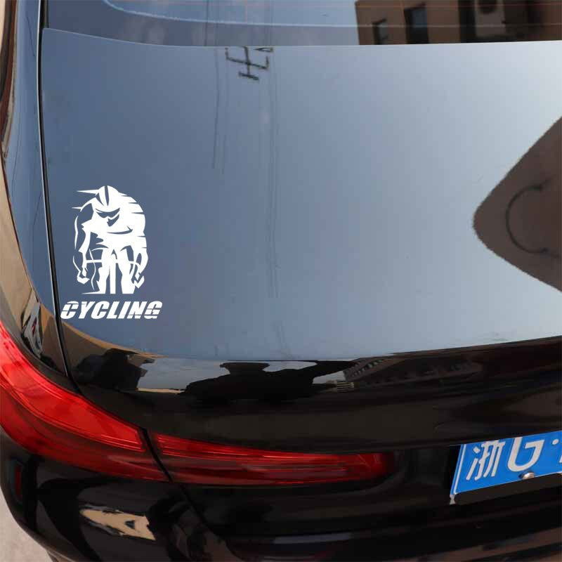 12.7M*16.7CM Cycling Words Cyclist Race Bike Sport Car Sticker Fashion Vinyl Decals C31-0143