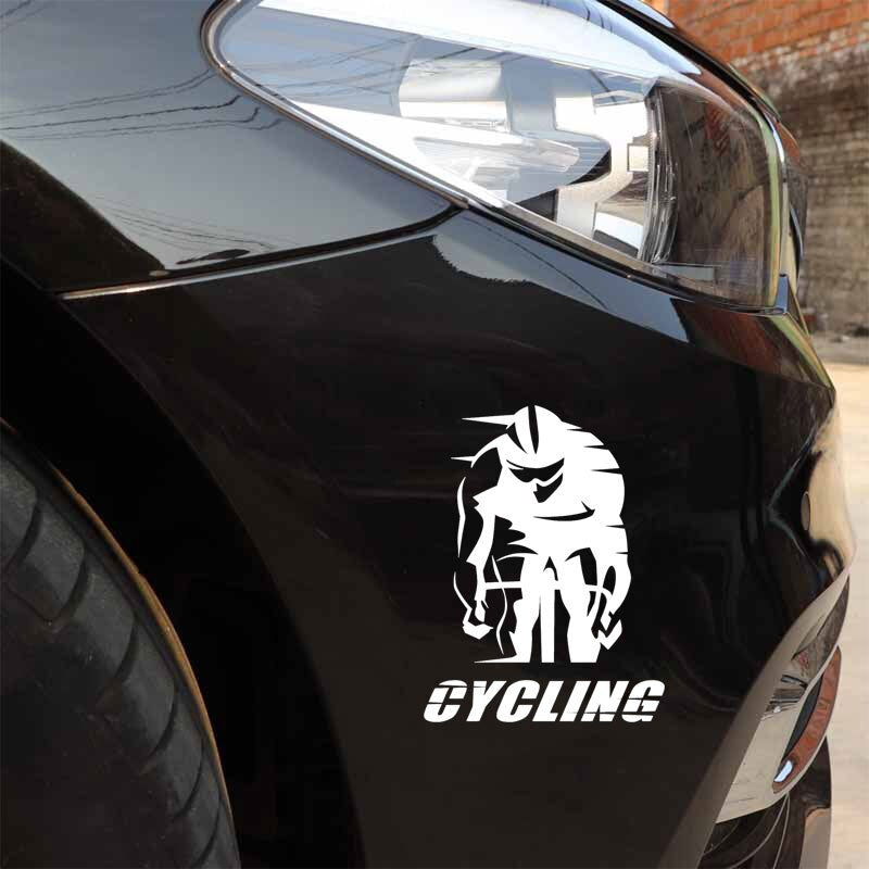 12.7M*16.7CM Cycling Words Cyclist Race Bike Sport Car Sticker Fashion Vinyl Decals C31-0143