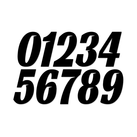 Racing Numbers Vinyl Decal Sticker | Dirt Bike Plate Number BMX Competition