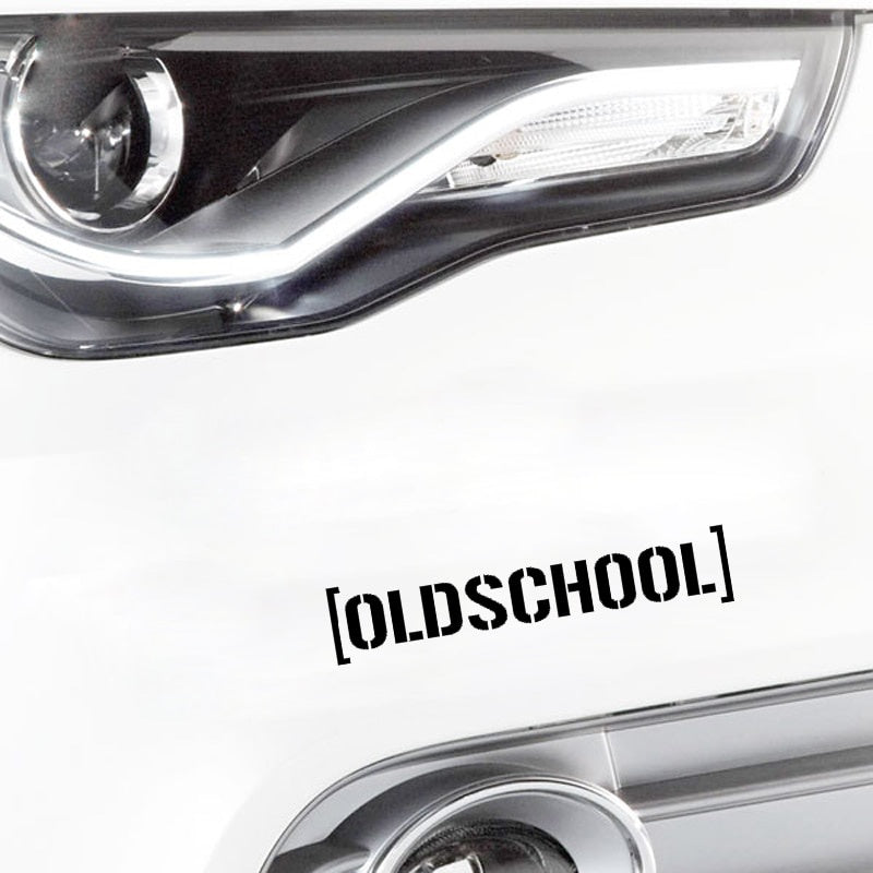 17CM*3.2CM Fun Car Styling Oldschool Vinyl Car Sticker Decal Black Silver C11-1417