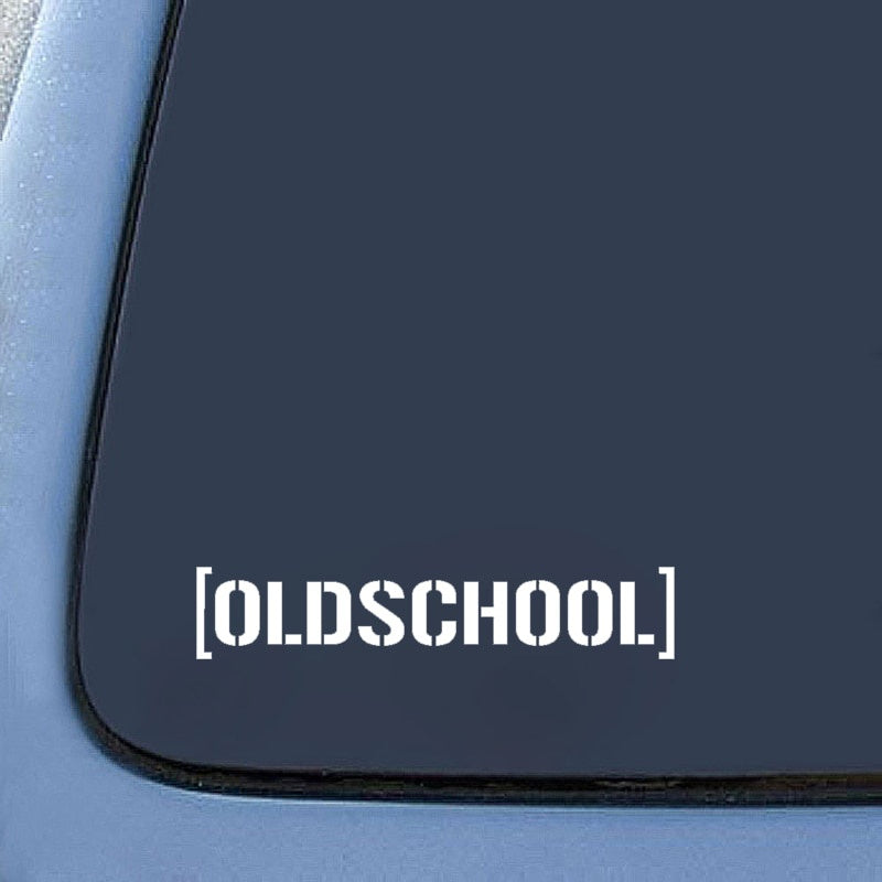 17CM*3.2CM Fun Car Styling Oldschool Vinyl Car Sticker Decal Black Silver C11-1417