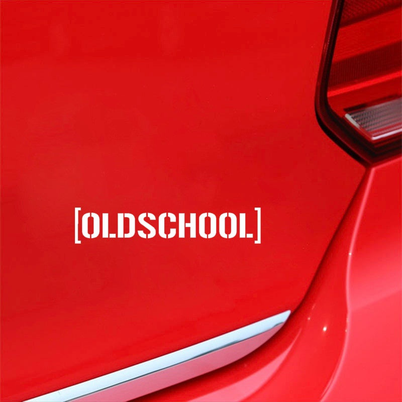 17CM*3.2CM Fun Car Styling Oldschool Vinyl Car Sticker Decal Black Silver C11-1417