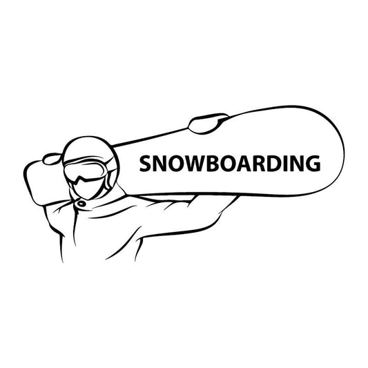 17.8CM*8.5CM Snowboarding Extreme Sports Snowboarder Fashion Car-Styling Stickers Decals Motorcycle Black/Silver C31-0068