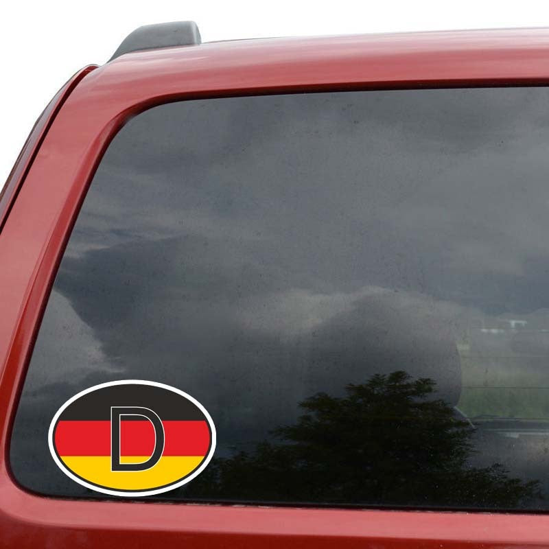 12.5CM*8.5CM Personality Car Sticker Funny German Country Code Decal PVC