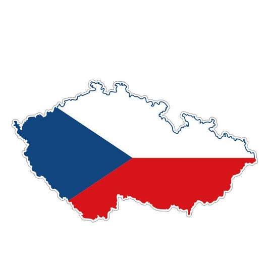 14.8CM*8.5CM Personality Czech Republic  Map Flag Car Sticker Bike Decal