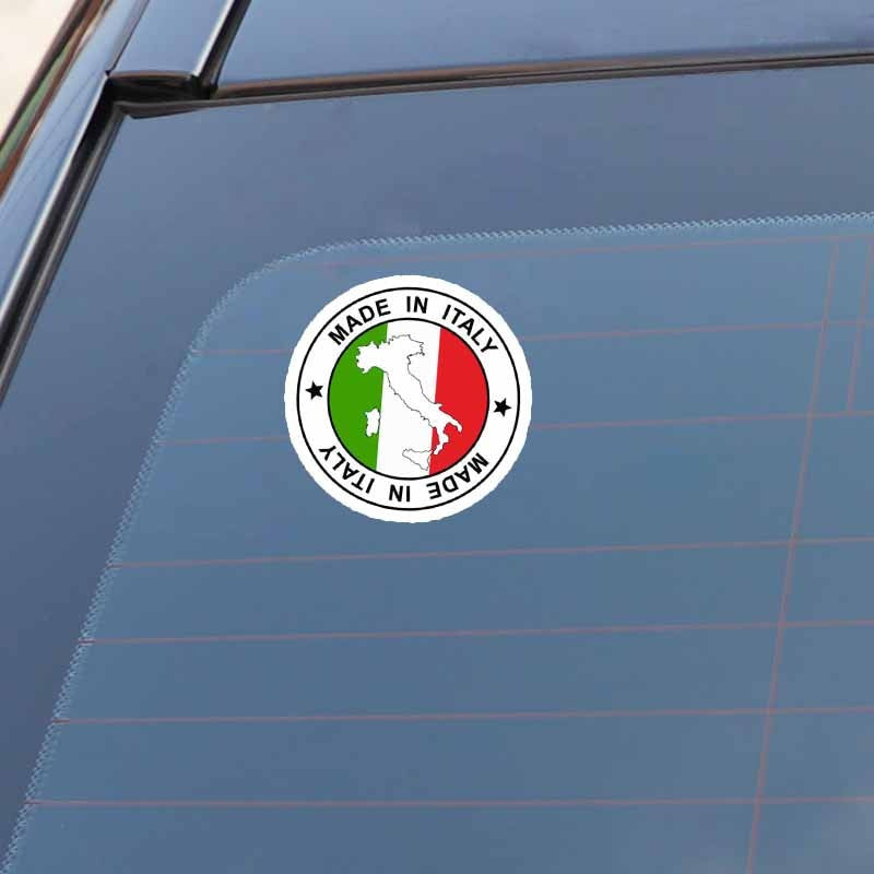 10.9CM*10.9CM Personality Made In Italy Map Decal Car Sticker Flag Car Accessories