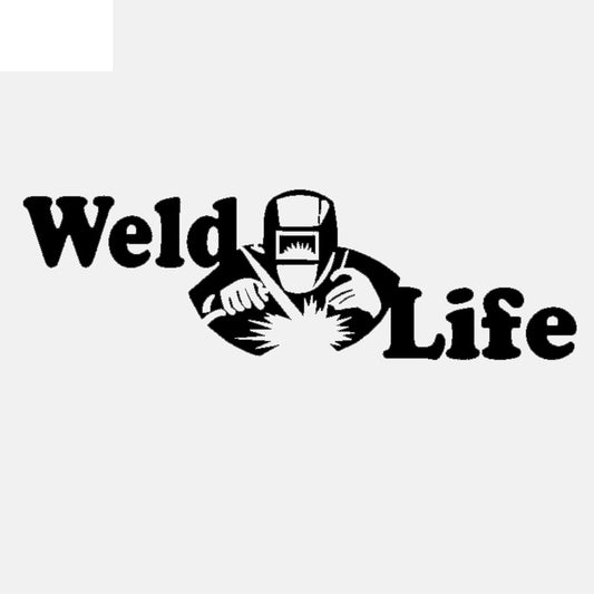 17CM*5.2CM Fashion  Weld Life Vinyl Car Window Sticker Decal Black Silver C11-1609