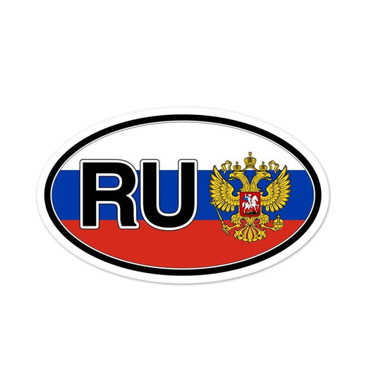 14.6CM*8.5CM Creative RU Flag Russia Sticker  Decal Car Sticker