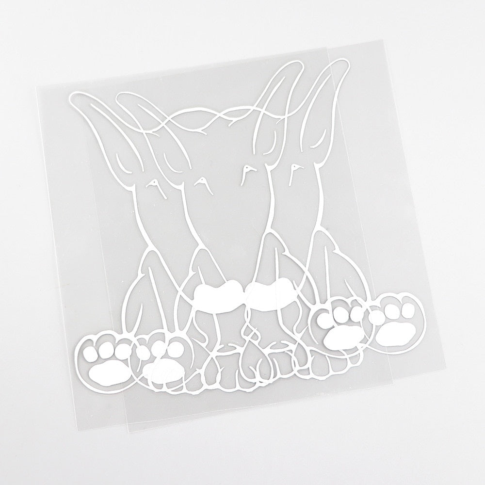 13.2CMX14.2CM Car Sticker Bull Terrier Dog Vinyl Decal Waterproof Black/Silver 8A-0009