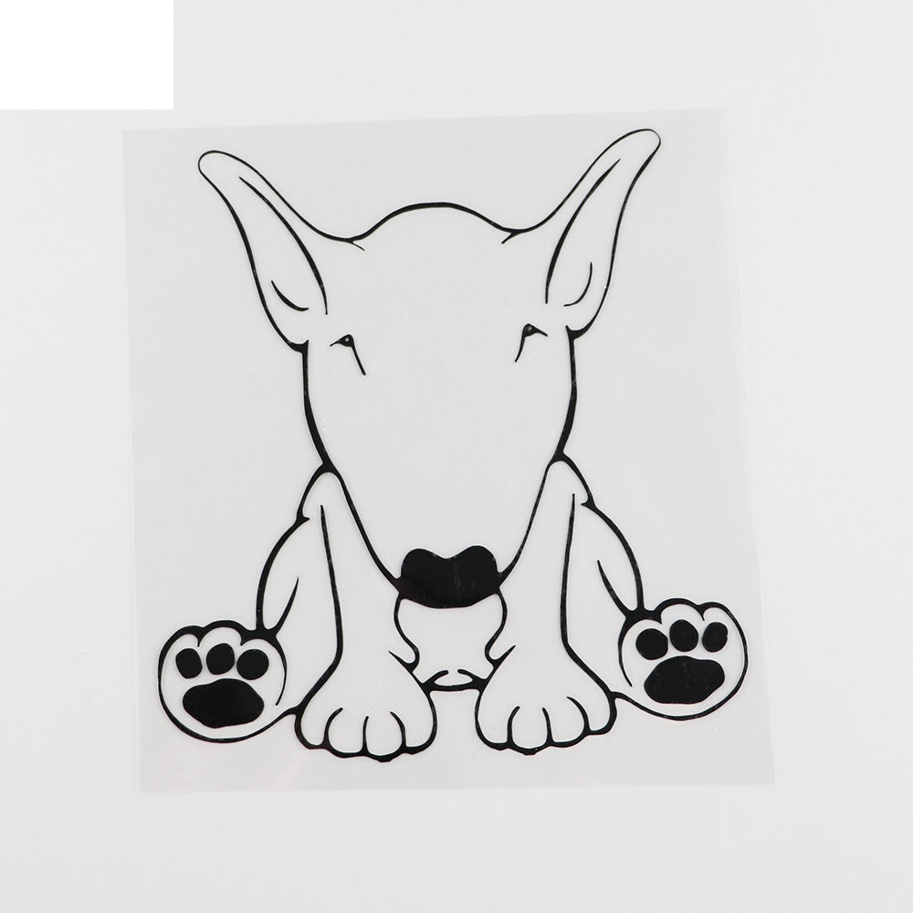 13.2CMX14.2CM Car Sticker Bull Terrier Dog Vinyl Decal Waterproof Black/Silver 8A-0009