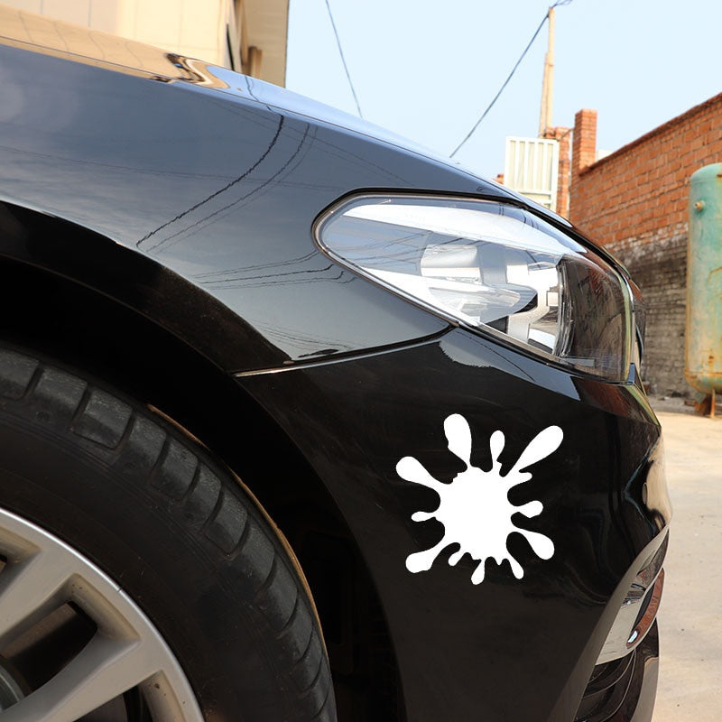 16.4X16.4CM Paint Stain Funny Scratch Occlusion Vinyl Decal Car Bumper Sticker C25-0420