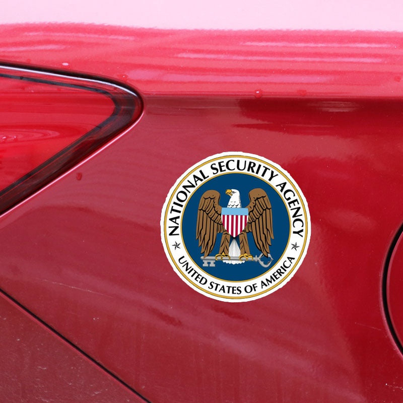 12CM*12CM National Security Agency America Flag Car Sticker Decal Accessories