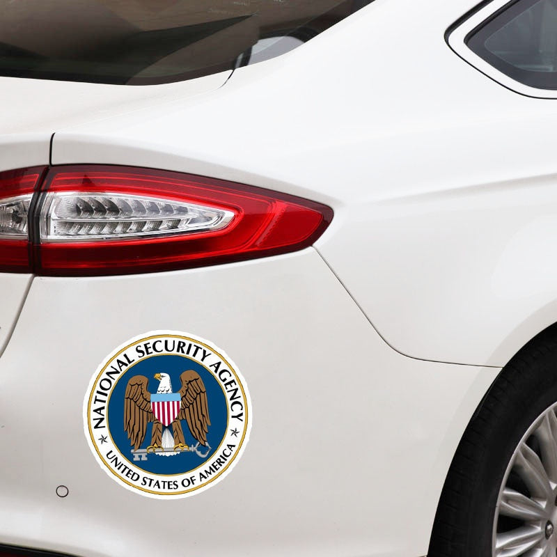 12CM*12CM National Security Agency America Flag Car Sticker Decal Accessories