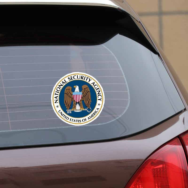 12CM*12CM National Security Agency America Flag Car Sticker Decal Accessories
