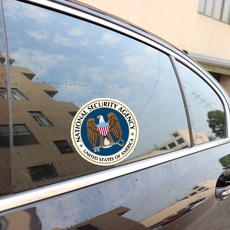 12CM*12CM National Security Agency America Flag Car Sticker Decal Accessories