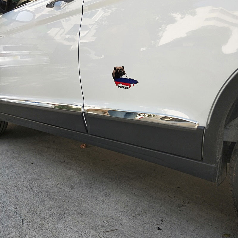 14.8CM*10CM Bear Urss Russia Car Sticker Personality  Decal