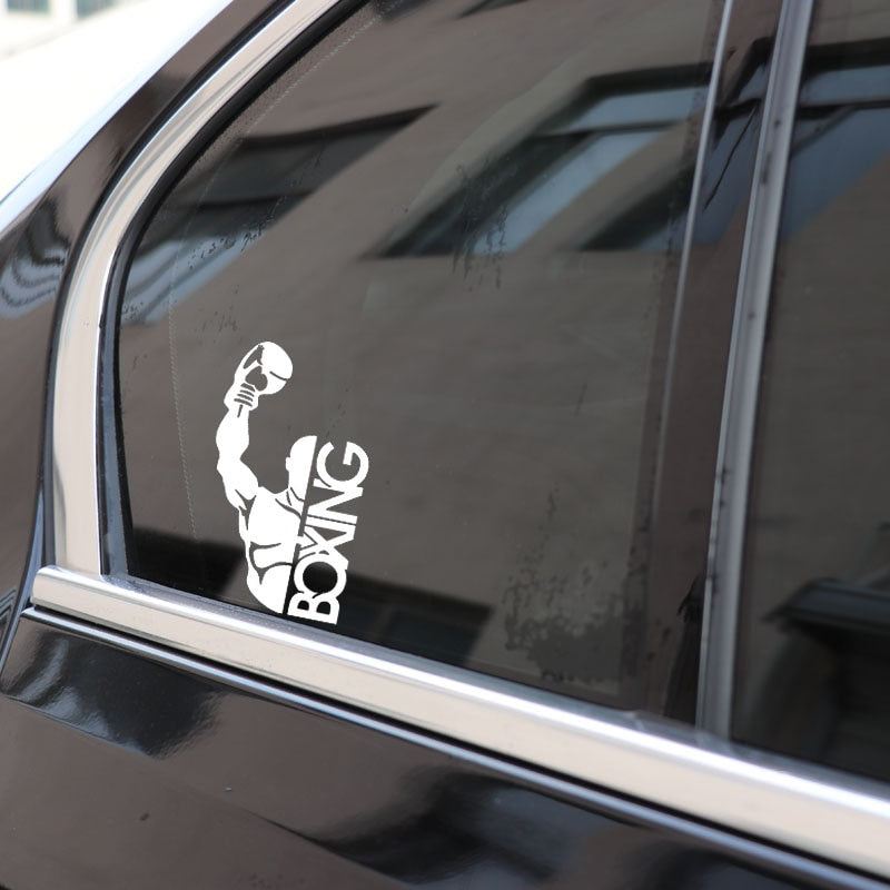 9*15.3CM Boxing Gloves Combat Decor Car Stickers Vinyl High Quality Decals C12-0802