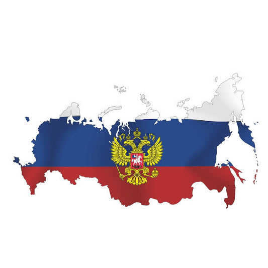15CM*8.4CM Accessoreis Funny Car Sticker PVC  Russian Flag Map Decal
