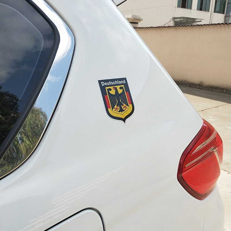 10.5CM*8.4CM German Shield Deutschland Sticker Car Flag Decal Car Sticker