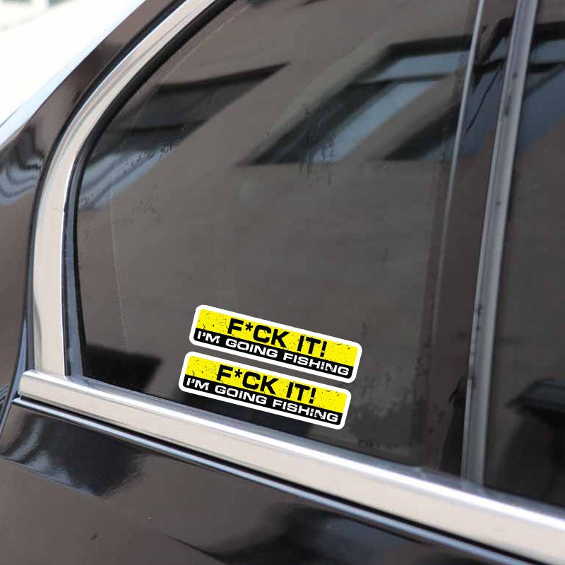 15CM*3CM 2X I'M GOING FISHING  Personality Car Sticker Motorcycle Parts