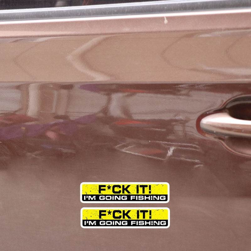 15CM*3CM 2X I'M GOING FISHING  Personality Car Sticker Motorcycle Parts