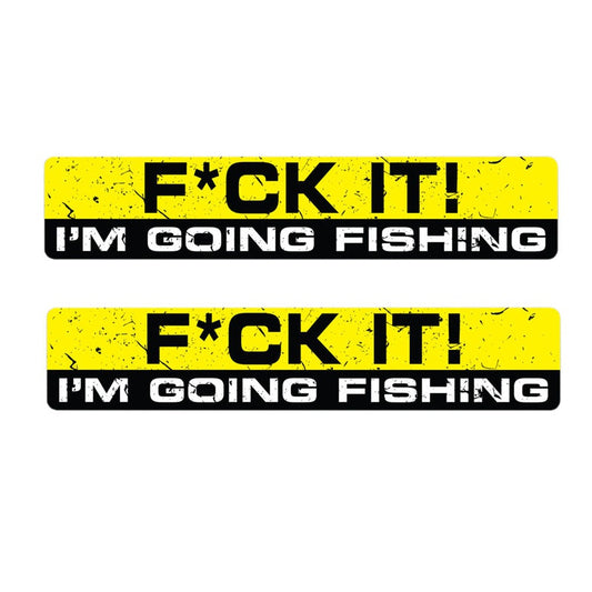 15CM*3CM 2X I'M GOING FISHING  Personality Car Sticker Motorcycle Parts