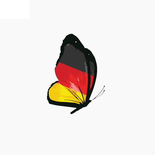 8.2CM*11.2CM Germany Flag Butterfly Car Window Decal  Car Sticker Motorcycle Accessories