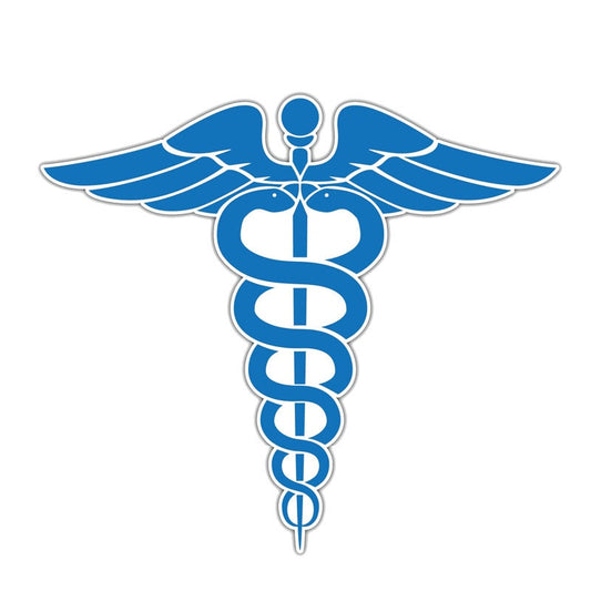 14.6CM*12.7CM Medical Sign Doctor Medicine Blue  PVC Motorcycle Car Sticker
