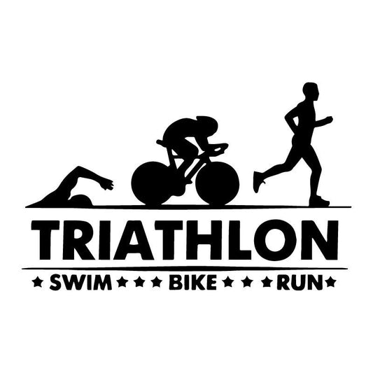17.5CM*11CM Triathlon Swim Bike Run Athlete Sport Car Stickers Car Trunk Decorate Accessories Vinyl Decal C31-0477