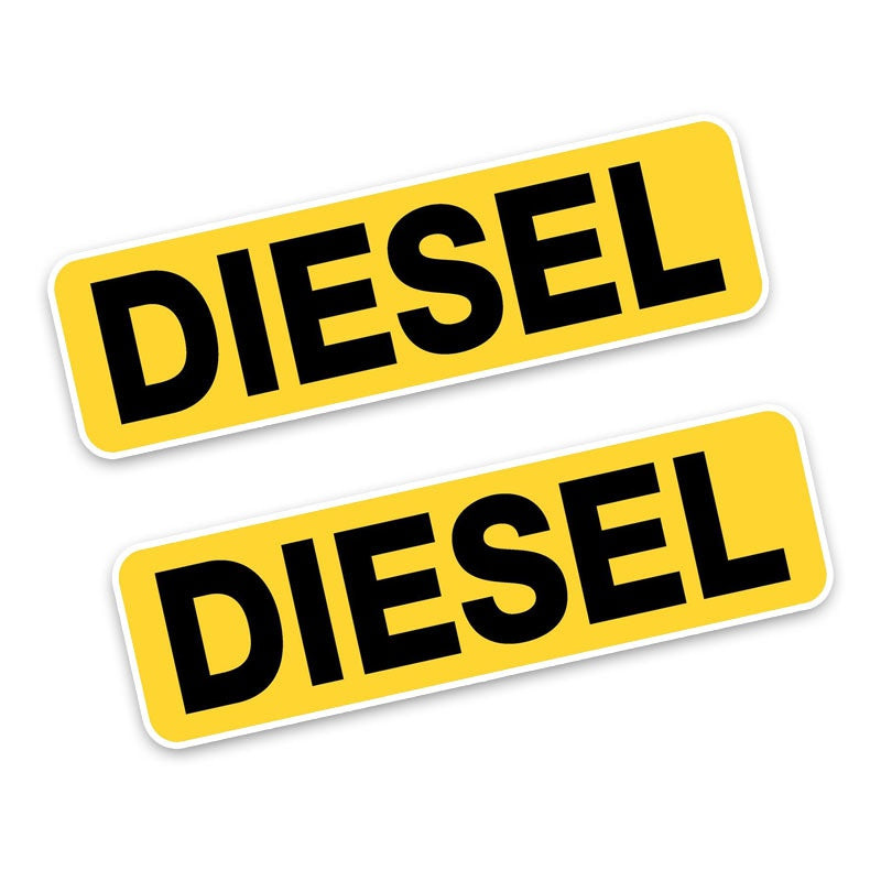 2x 10.6*3CM Reminder DIESEL FUEL Only Fashion Funny Retro- Car Sticker Decals