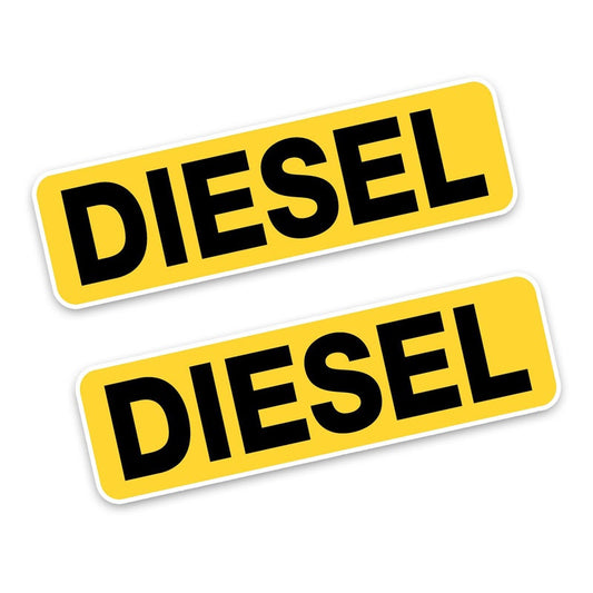 2x 10.6*3CM Reminder DIESEL FUEL Only Fashion Funny Retro- Car Sticker Decals